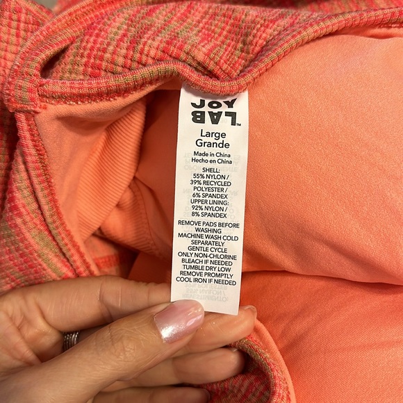 Large orange JoyLab short onesie